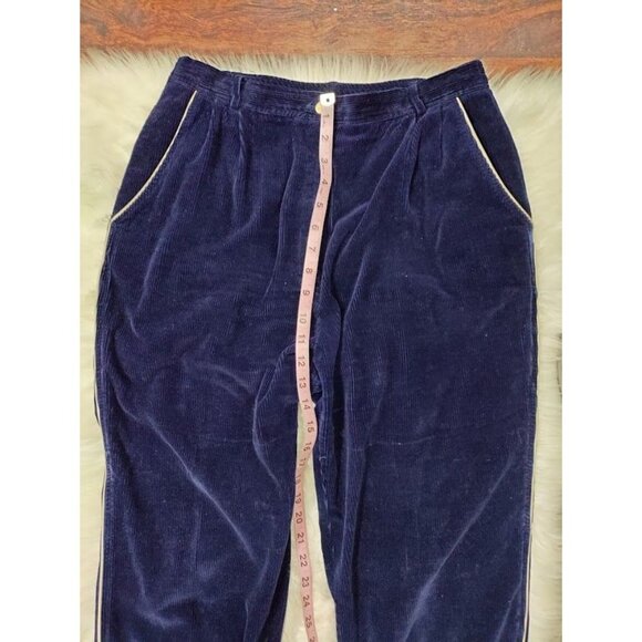 Abvien 100% Cotton Long Sleeve Corduroy Sweater & Pants 2 Pcs Blue Women"s L VTG - Picture 15 of 16